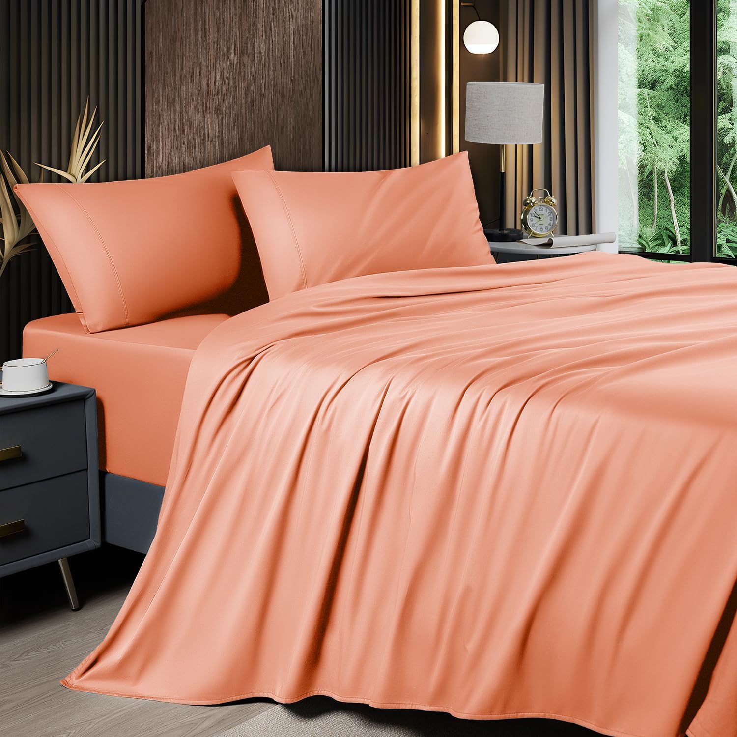 Shilucheng 4 Piece Queen Sheet Sets for Ultimate Comfort