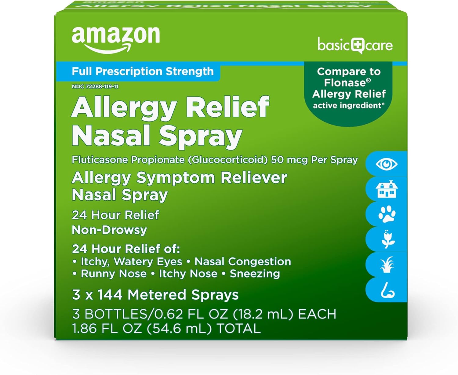 24-Hour Allergy Relief Nasal Spray with Fluticasone Propionate