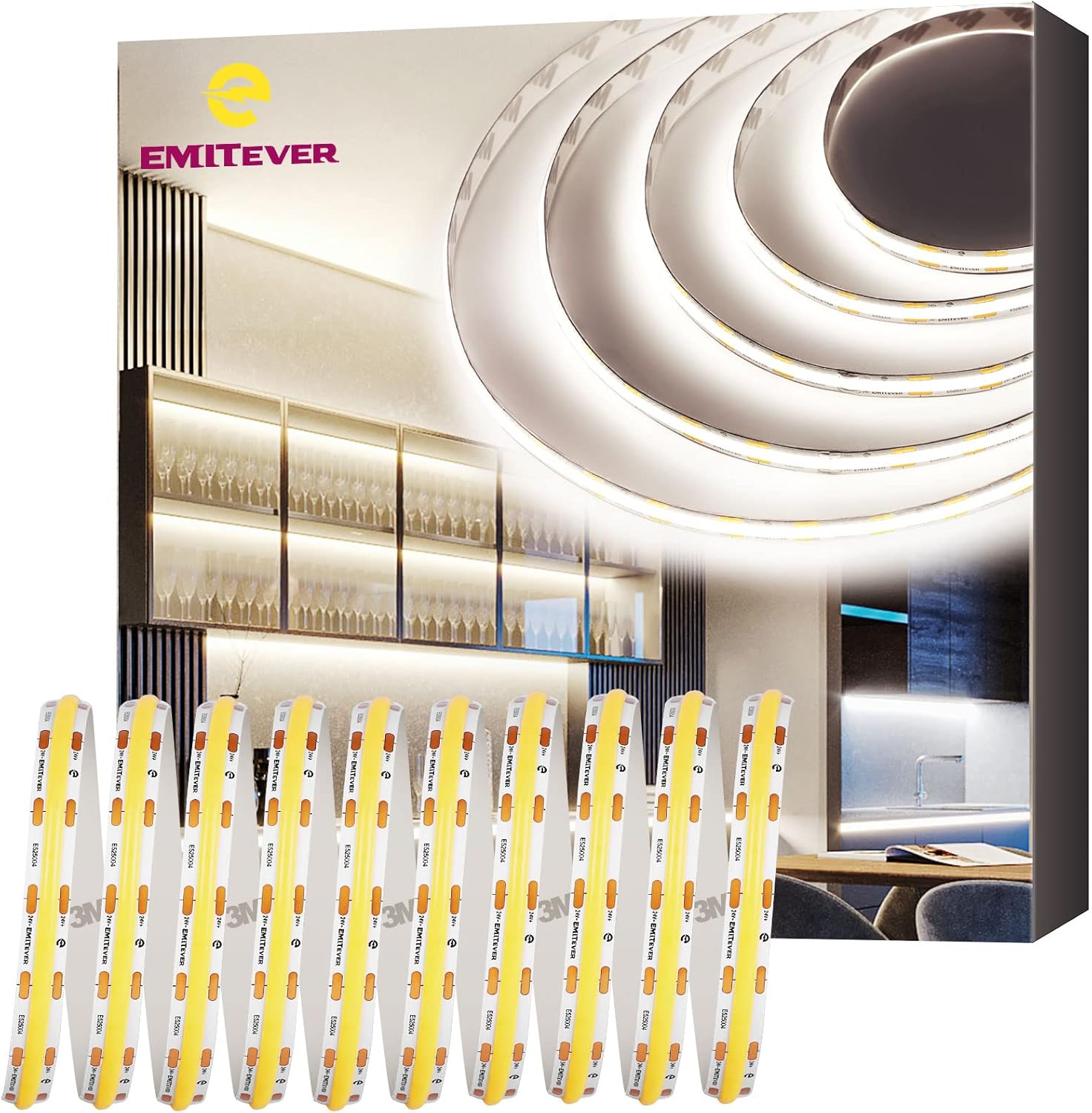 EMITEVER COB LED Strip Lights 32.8ft Premium Quality Lighting
