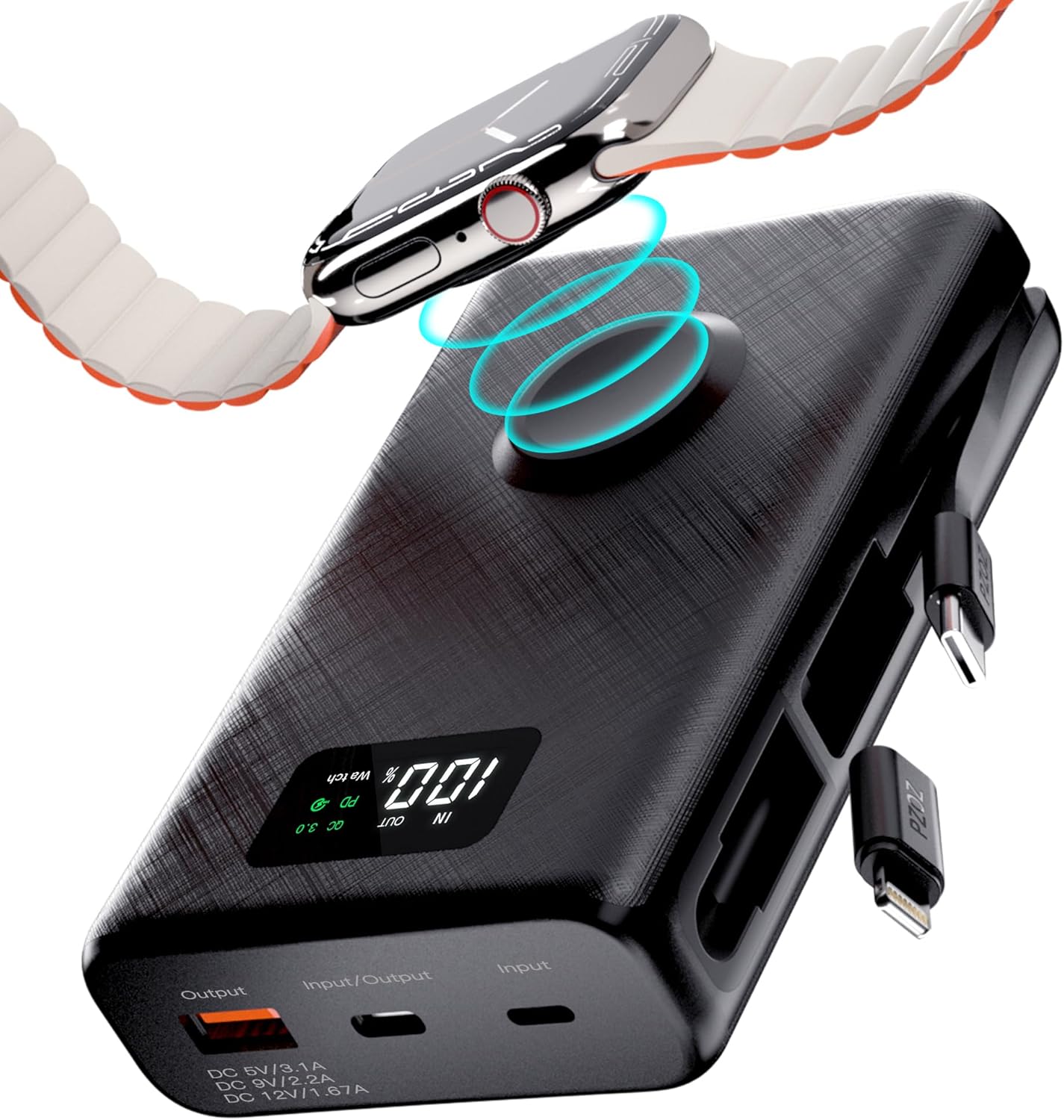 pzoz 20000mAh Portable Power Bank with Fast Charging Features