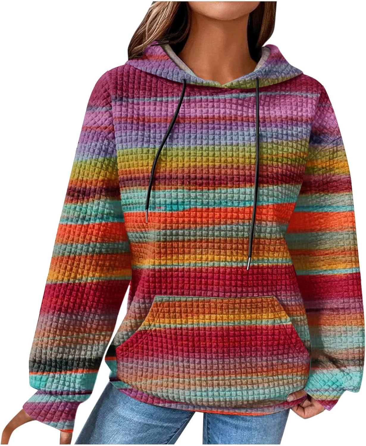 Waffle Knit Hoodie: Cozy Fall Sweatshirts!
