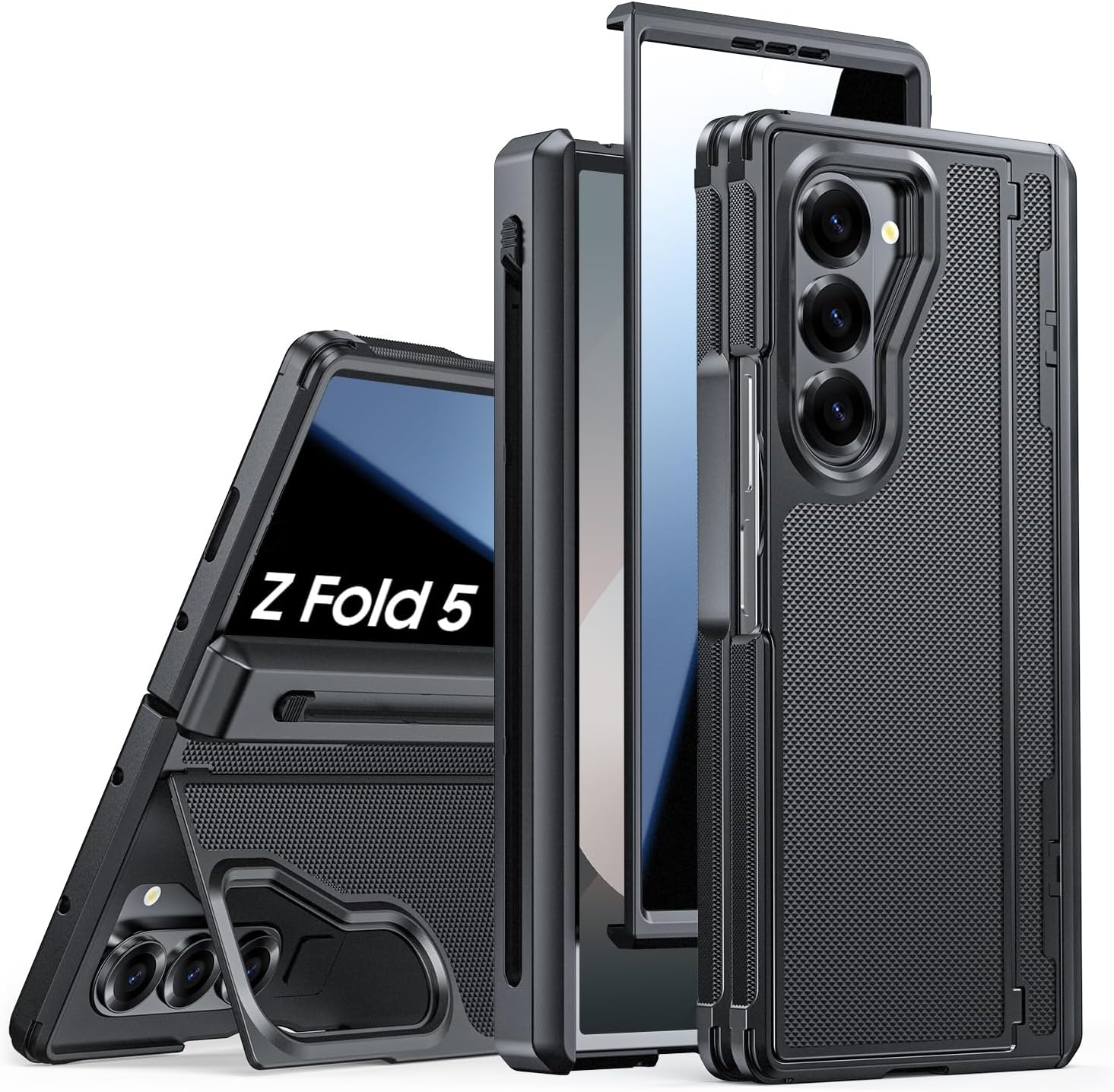 Samsung Galaxy Z Fold 5 Case with S Pen Holder and Kickstand