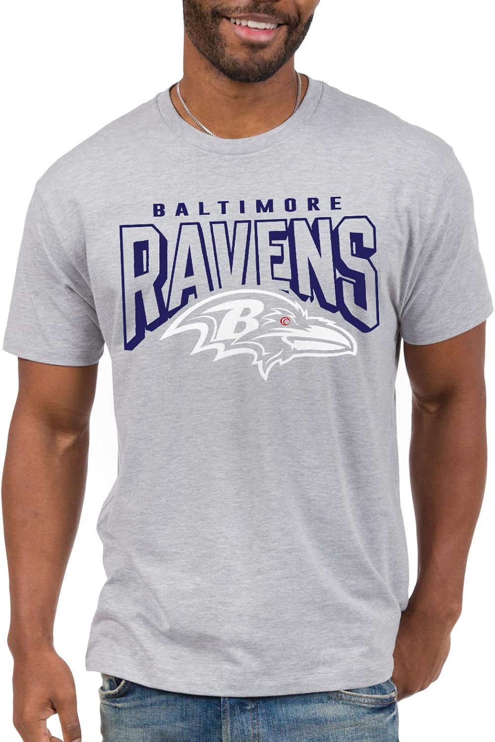 Baltimore Ravens Unisex Adult Bold Logo Short Sleeve T-Shirt