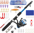 Kids Fishing Pole Set - Telescopic Rod and Reel Combo for Teens