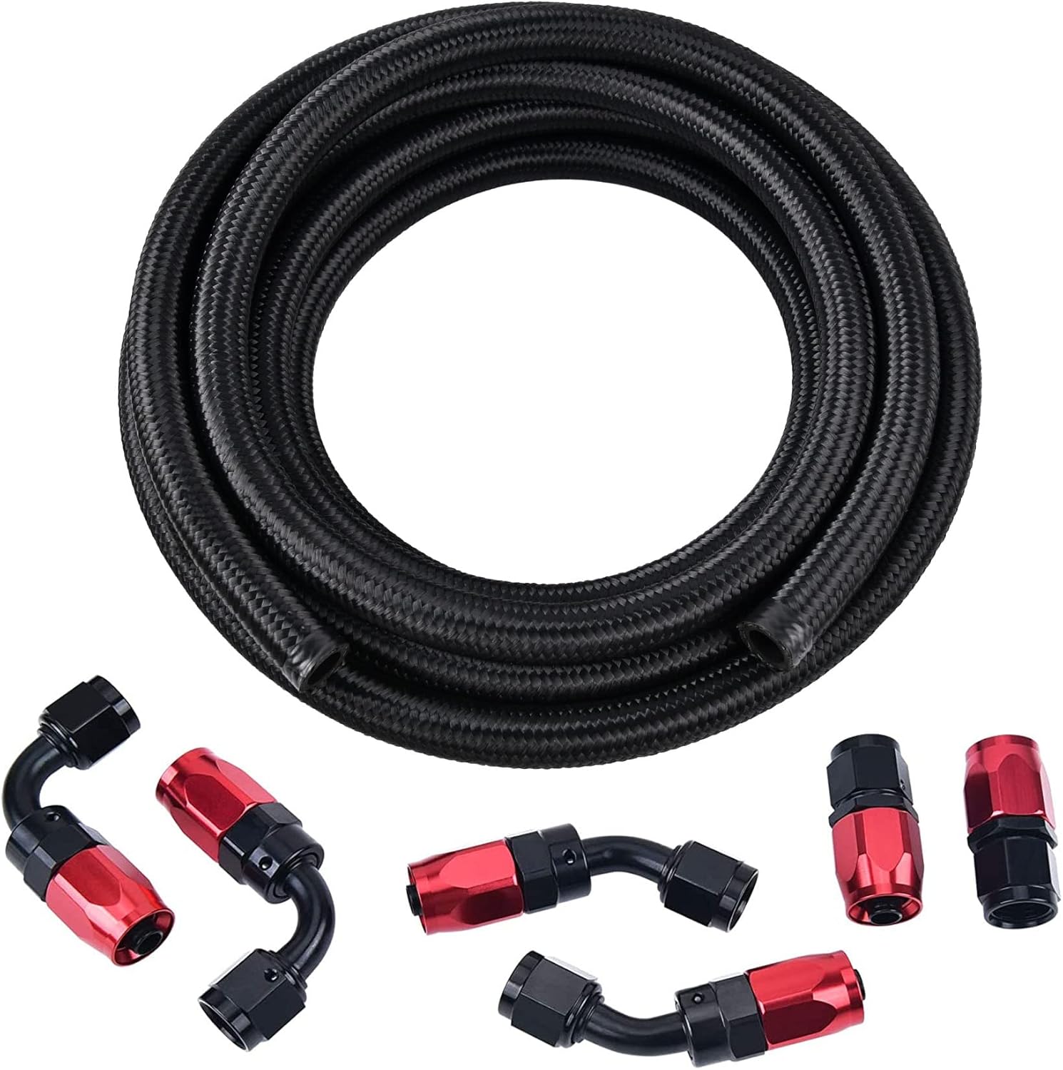 6AN Fuel Line Kit by EVIL ENERGY - Durable Braided Nylon Hose