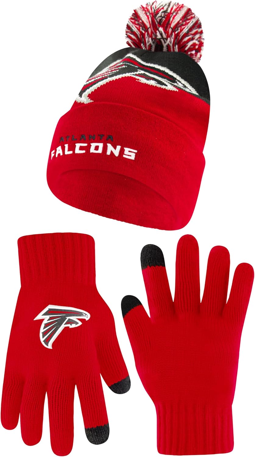 Ultra Game Youth NFL Super Soft Winter Beanie and Gloves Set