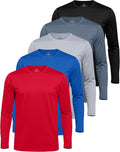 Men's Mesh Quick Dry Long Sleeve T-Shirt UPF 3 & 5 Pack - Active Fit