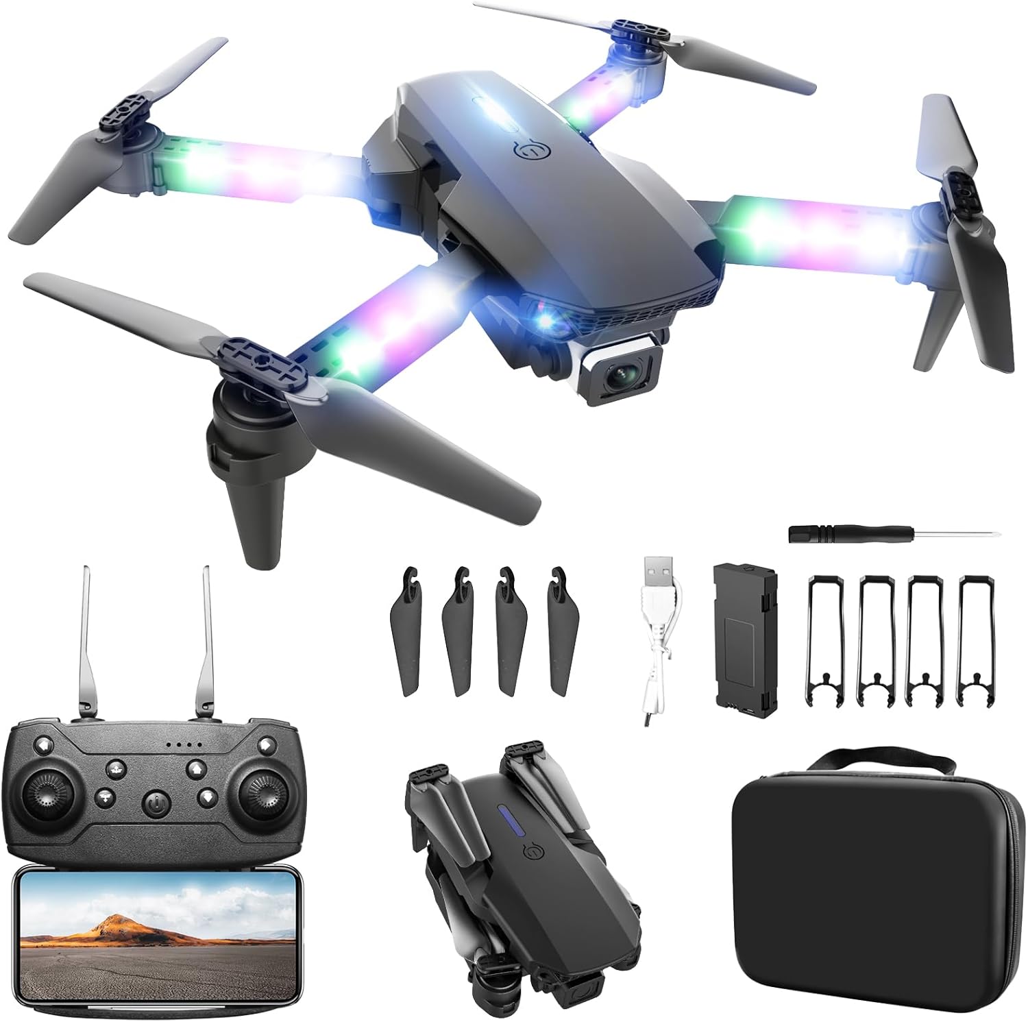 BEZGAR Foldable Mini Drone with 1080P HD Camera