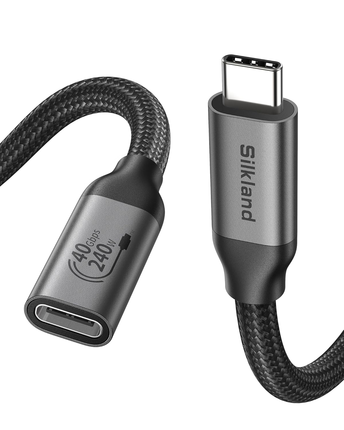 Silkland Thunderbolt 4 USB-C Extension Cable - 40Gbps Speed