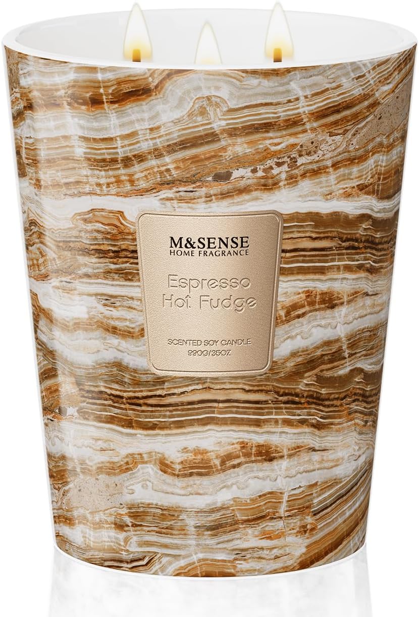 M&SENSE EspressHotFudge Scented Candles for Home Relaxation