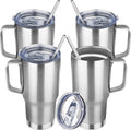 20 oz Tumbler with Handle Stainless Steel Insulated Coffee Mug - 4pack