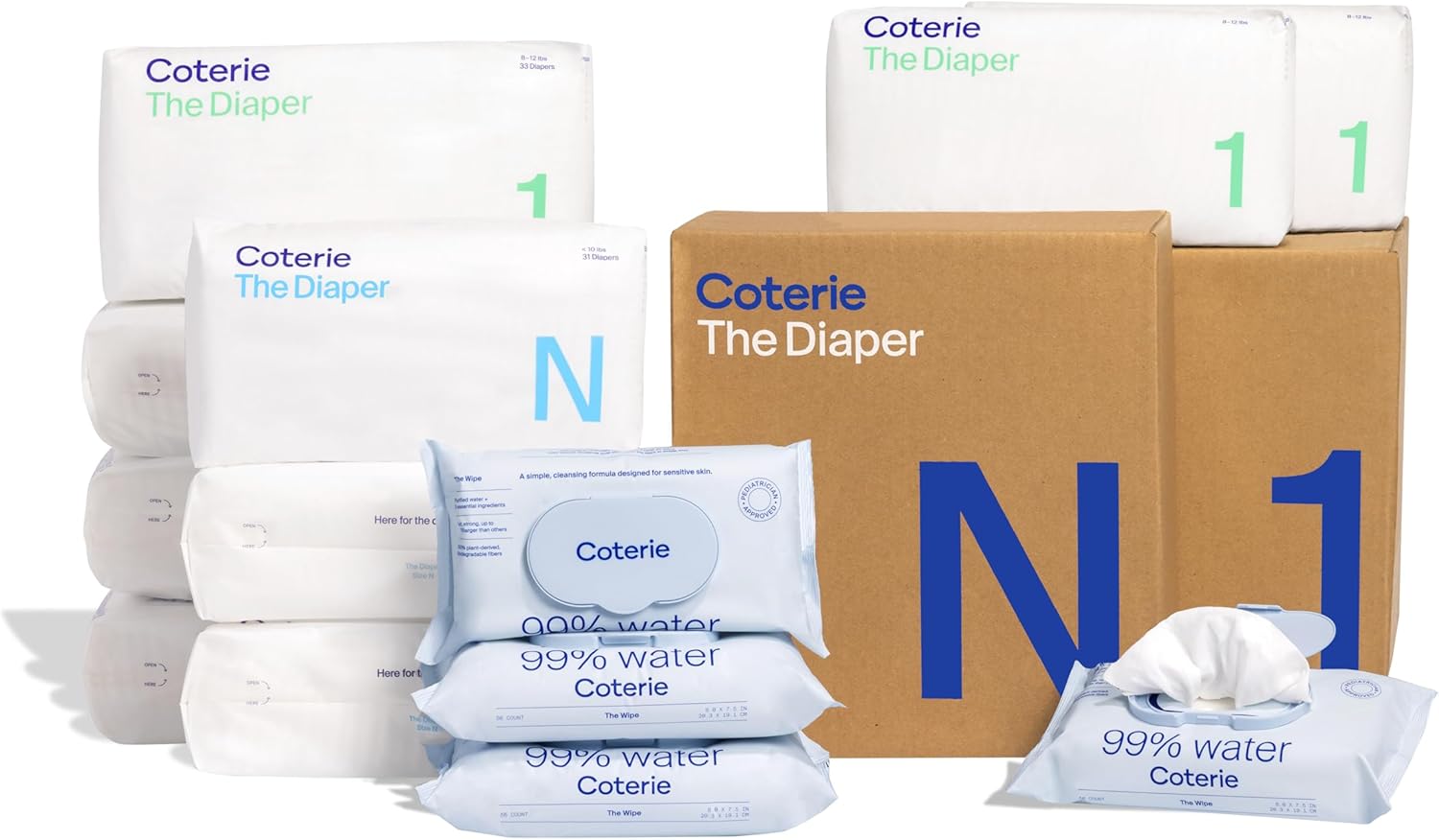 Coterie Baby Kit: Ultra-Gentle Diapers & Wipes
