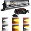 22 Inch 120W LED Light Bar White Amber Strobe - Versatile Offroad Beam