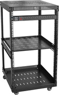 RIVECO 18U Network Rack with Reinforced Vented Plates - Sturdy 19 in