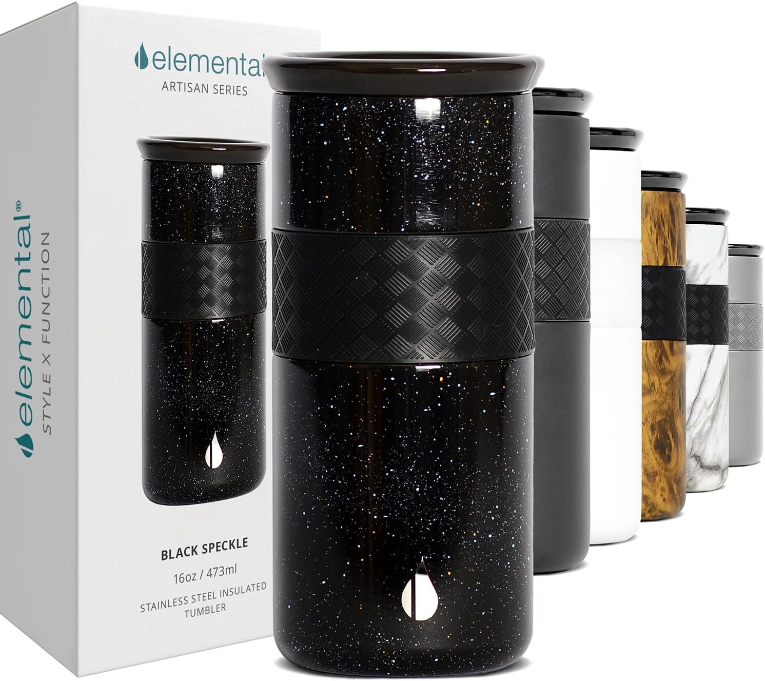 Elemental Artisan Insulated Tumbler: Triple Wall Coffee Mug