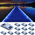 Solar Driveway Lights 12 Pack - Durable Blue LED Pathway Markers