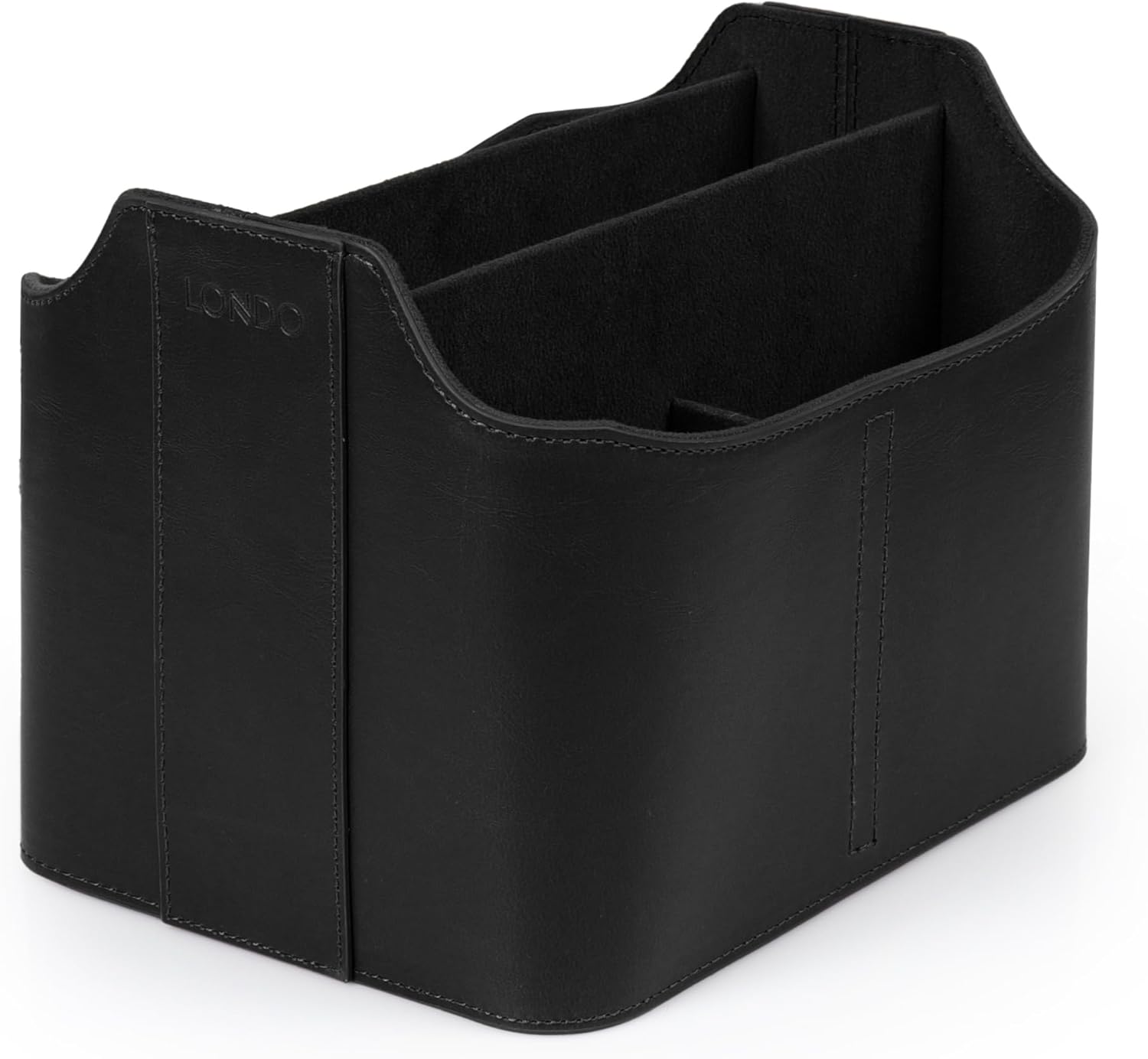 Londo PU Leather Remote Control Holder for Desk Organization