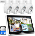 Hiseeu Wireless Security Camera System 4-Cam Kit - 5MP Outdoor
