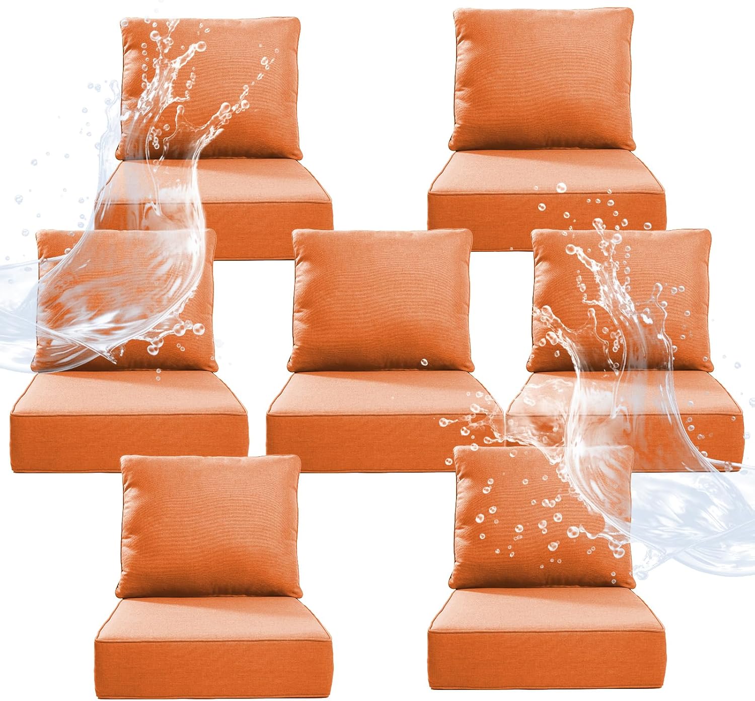 6 Inch Thicker Outdoor Chair Cushion Set for Ultimate Comfort
