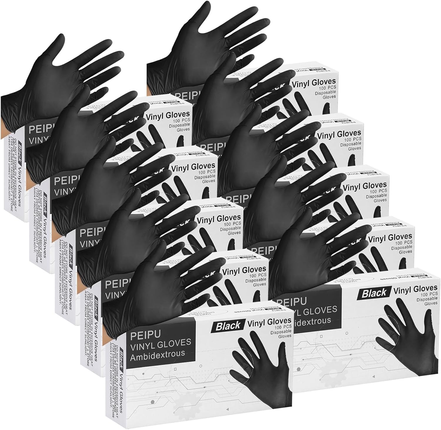 PEIPU Vinyl Disposable Gloves for Cleaning and Food Handling