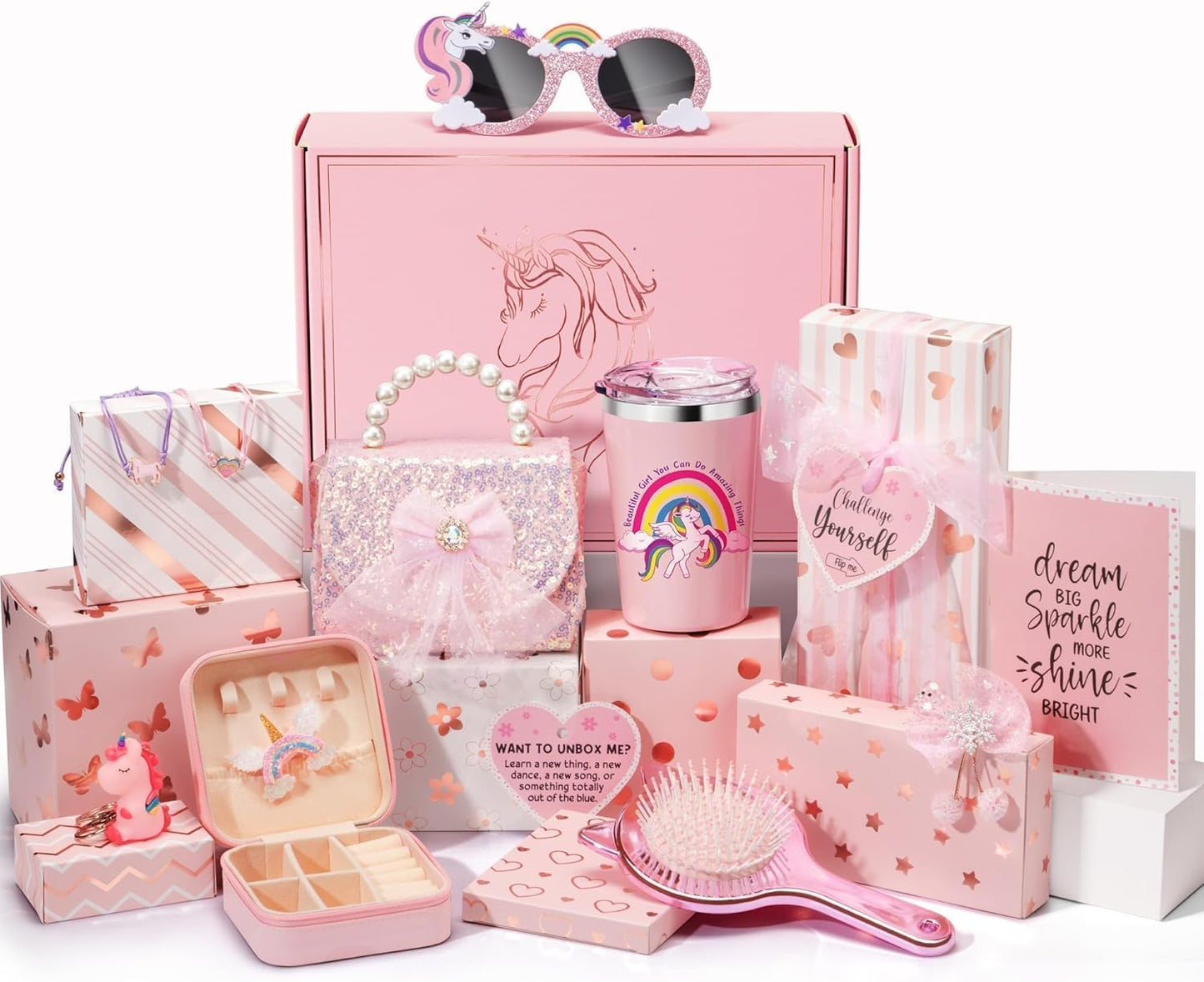 Unicorn Gifts for Girls: 8 Wrapped Christmas Birthday Set