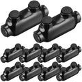 Insulated Wire Connectors 10 Pcs Black 2-Port Splice Connector