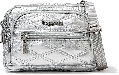 Baggallini Triple Zip Small Crossbody Bag - Versatile & Stylish