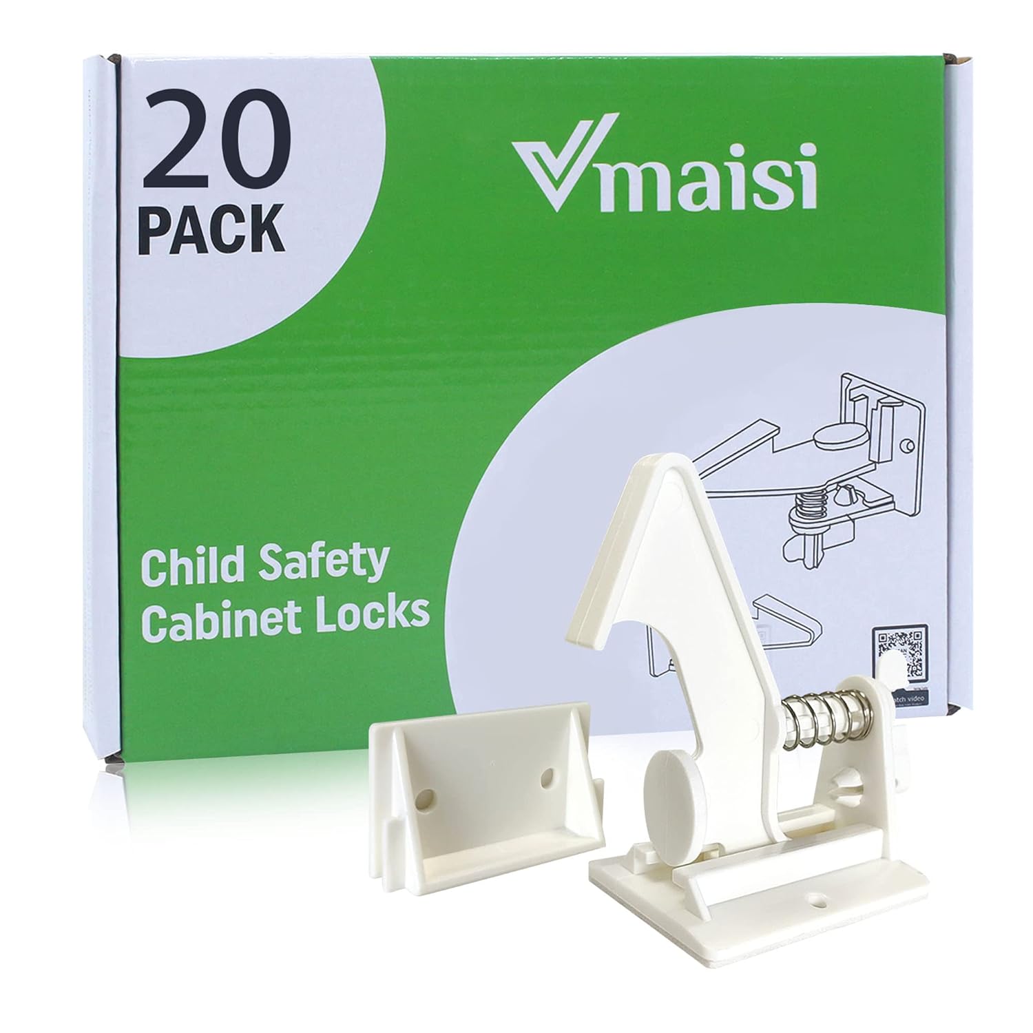 Vmaisi 20 Pack Cabinet Locks for Child Safety and Baby Proofing