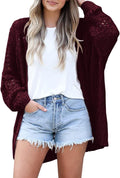 Women Crochet Cardigan Kimono Boho Lightweight Oversized Knit - Soft