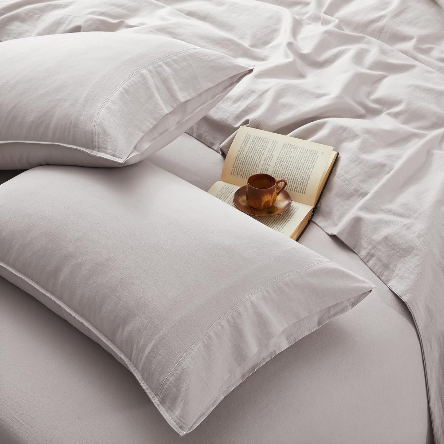 4Pcs Organic Linen Sheets California King for Luxurious Comfort