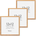 Natural Oak Wood Picture Frames Set of 3 for Stylish Decor