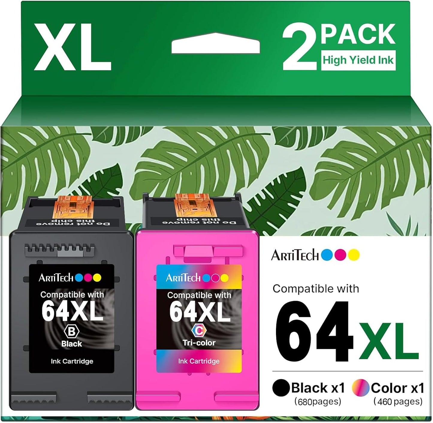 Remanufactured 64XL Ink Cartridge Combo Pack for HP Envy Series