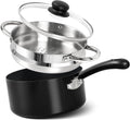 MICHELANGELO Nonstick 3 Quart Saucepan with Lid - Ceramic, Steamer