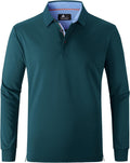 SWISSWELL Long Sleeve Polo Shirt for Men - Comfortable