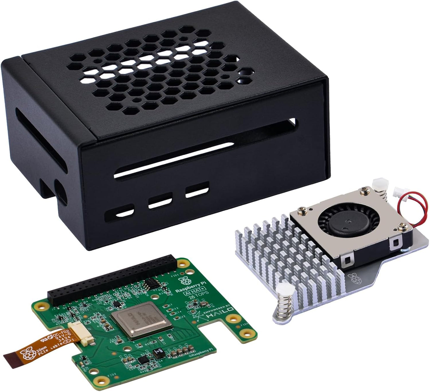 GeeekPi AI HAT+ for Raspberry Pi 5 with Metal Case & Cooler