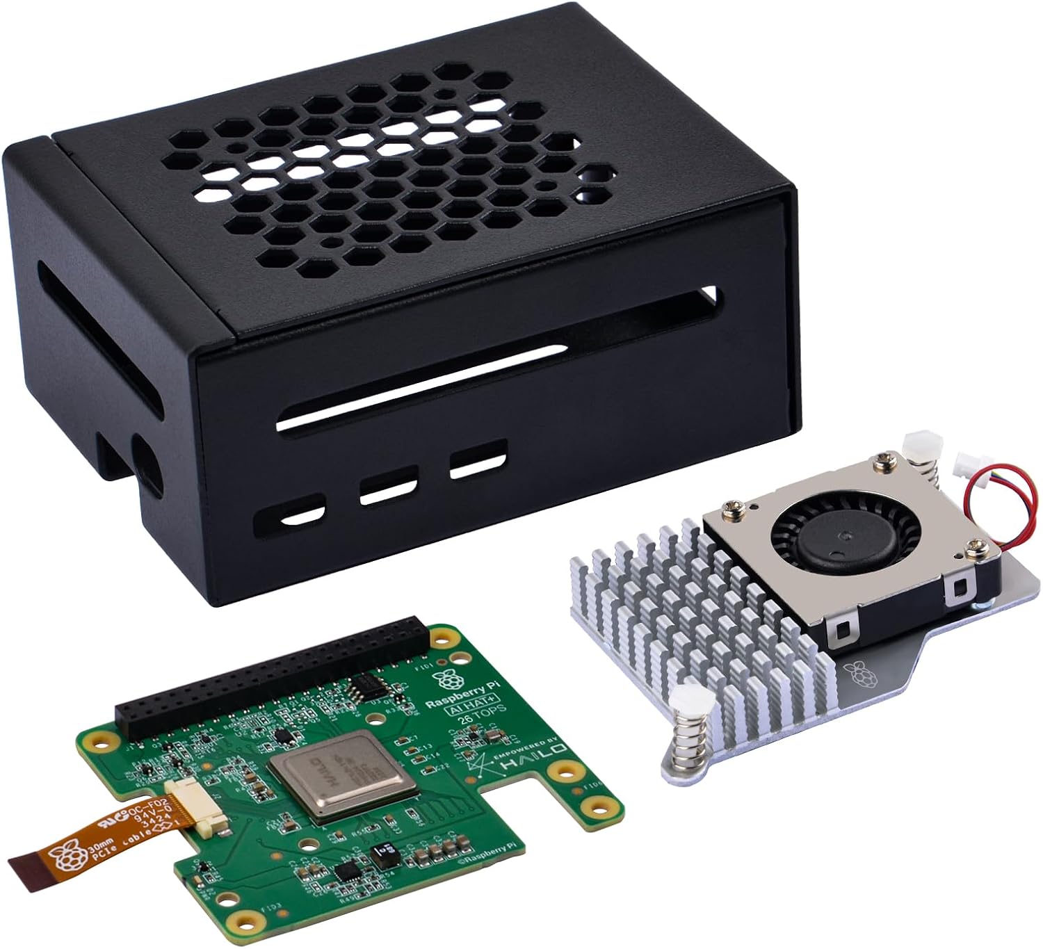 GeeekPi AI HAT+ for Raspberry Pi 5 with Metal Case & Cooler