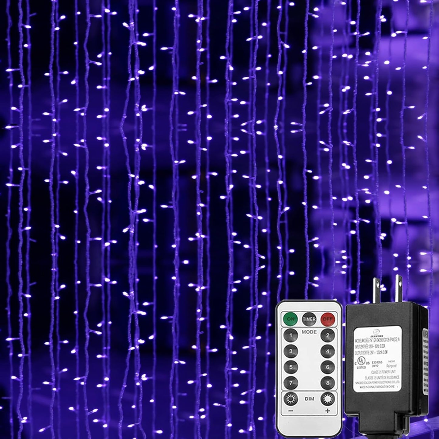 Solhice 153 LED Black Lights Curtain - Remote Controlled