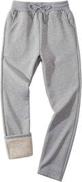 Men's Sherpa Lined Fleece Sweatpants Style#2 - Straight Leg Comfort