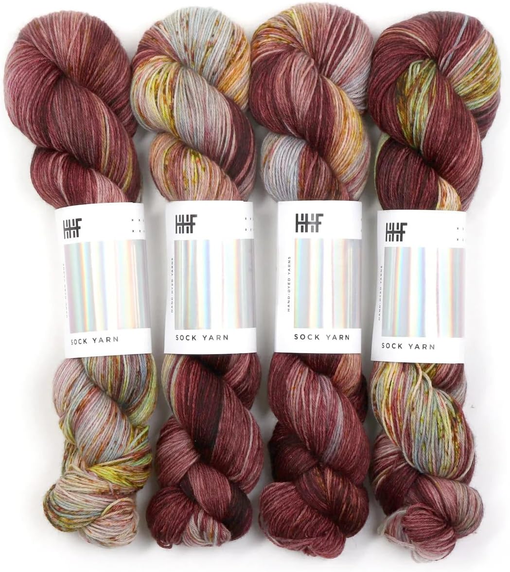 Sock Yarn - Plume Colorway, 100g Superwash Merino Wool