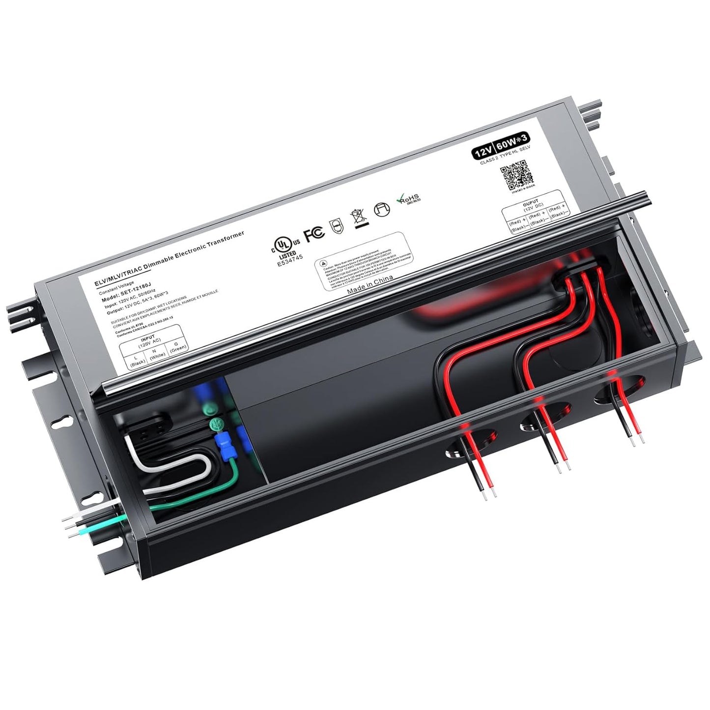 12V Dimmable LED Driver 180W for Smooth Flicker Free Dimming