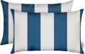 Sunbrella Lumbar Throw Pillows Set of 2 - Durable Outdoor Lumbar