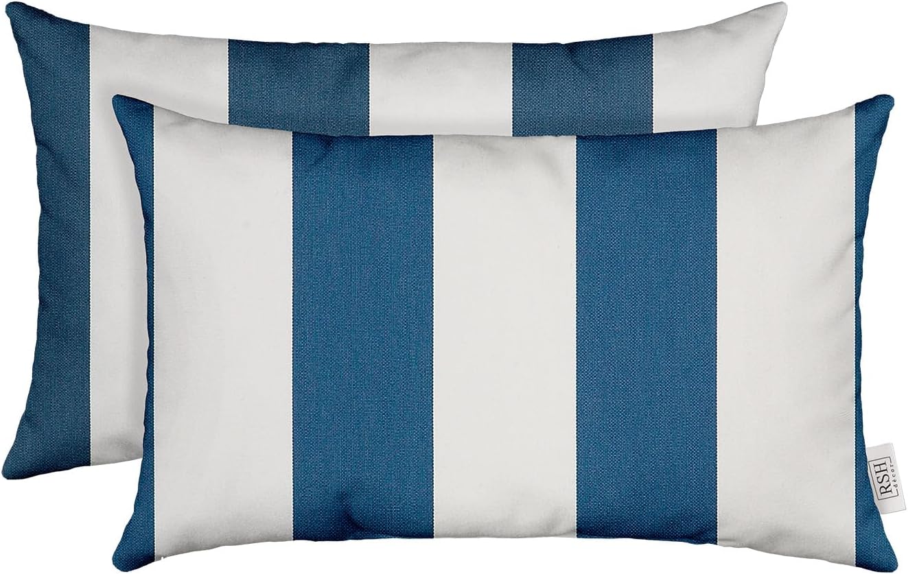 Sunbrella Lumbar Throw Pillows Set of 2 for Outdoor Comfort