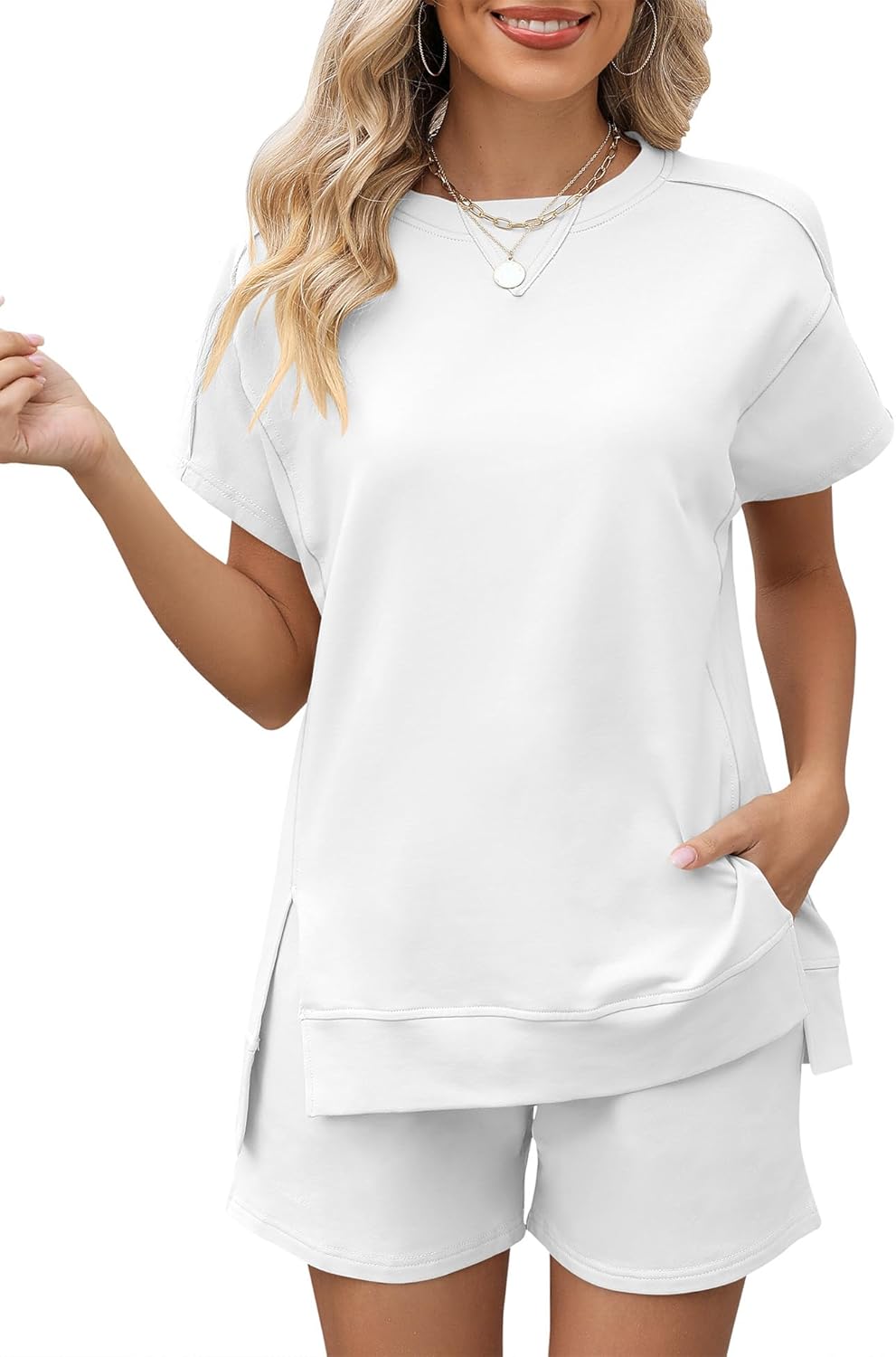 LOMON Womens Fashion 2 Piece Outfits for Summer Comfort