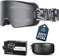 Ski Goggles Over Glasses Anti-Fog Snowboard Goggles - Magnetic Lens