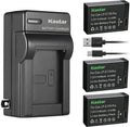 Kastar 3-Pack LP-E17H Pro Battery with Type-C and AC Charger - Long