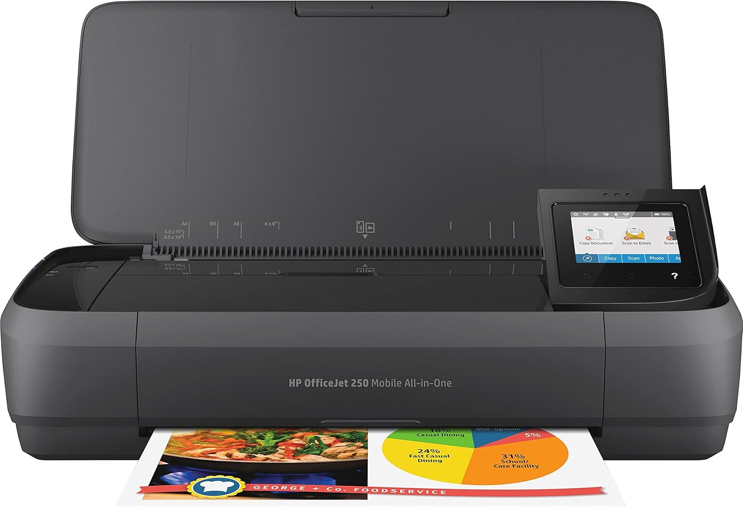 Portable HP OfficeJet 250 Printer | Wireless & Alexa Compatible