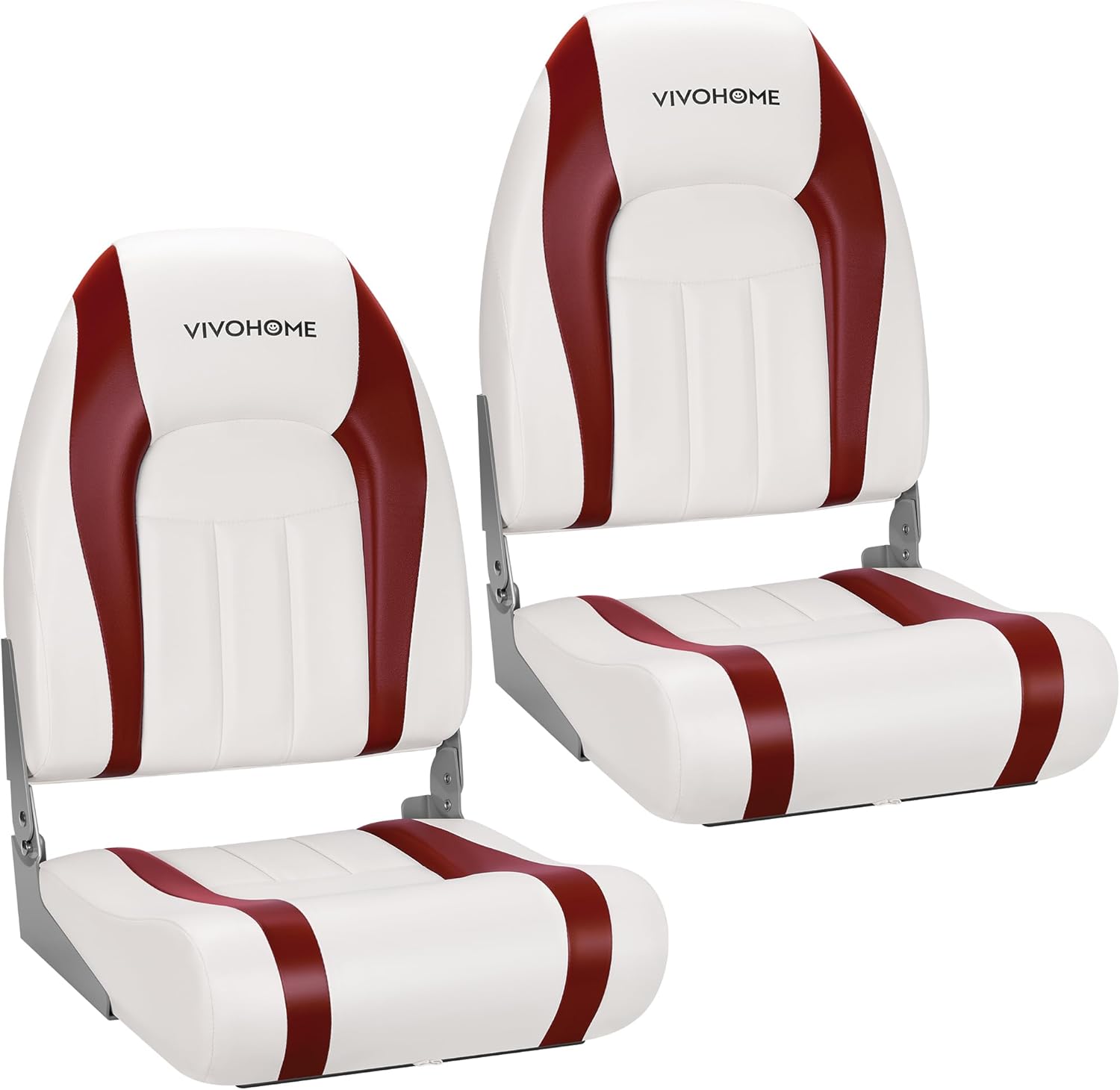 VIVOHOME Folding High Back Boat Seats for Ultimate Comfort