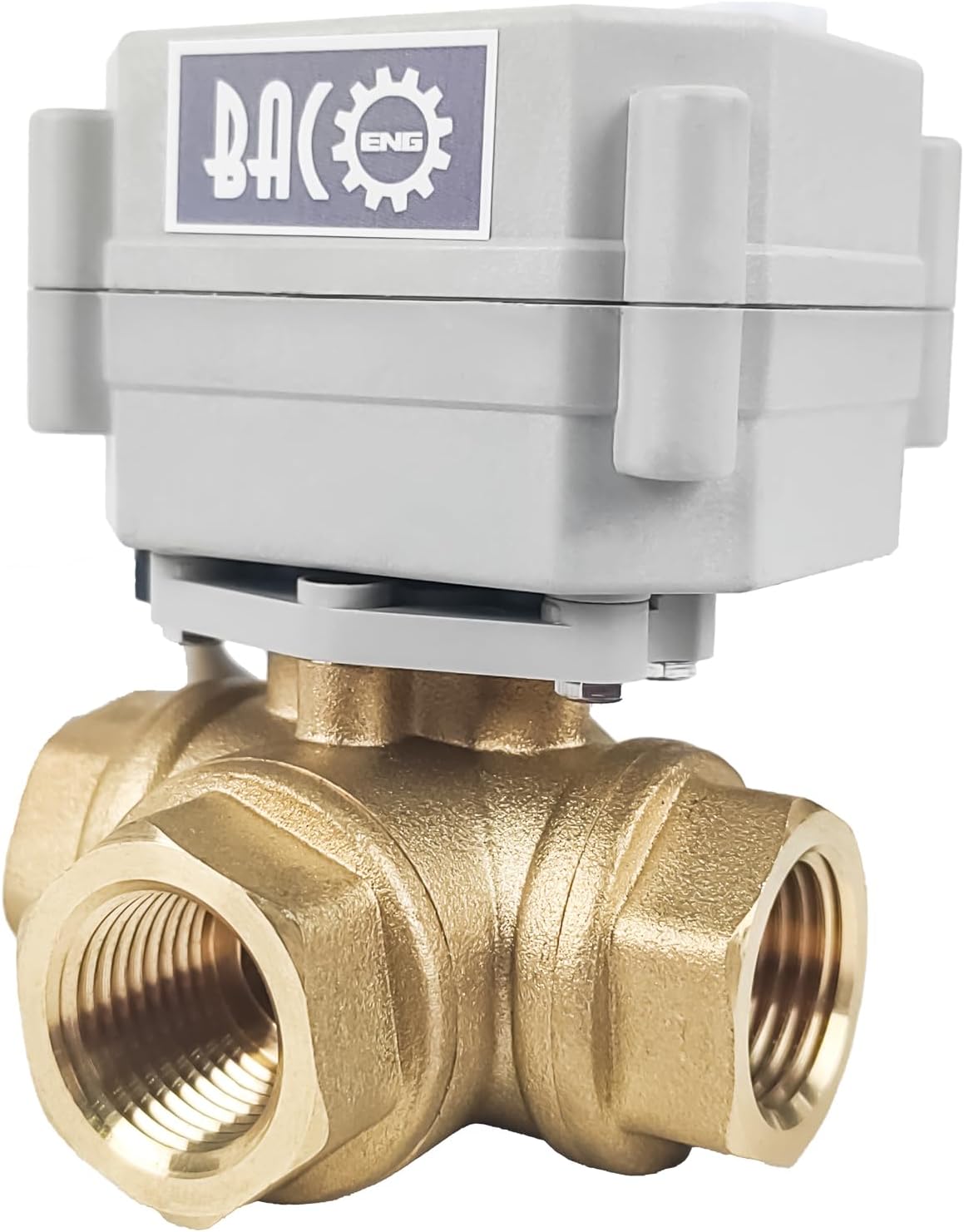 BACOENG Motorized Ball Valve - Reliable 3 Way L Type Control