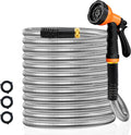 Garden Hose 50FT Stainless Steel Water Hose with 10 Functions