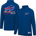 Ultra Game NFL Super Soft Quarter Zip Long Sleeve T-Shirt (Style 9PL3)